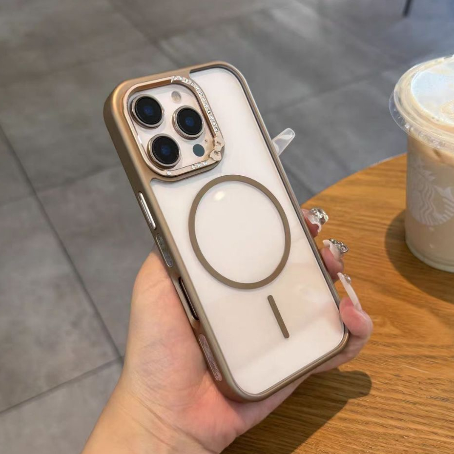Bộ nơ có khung kim cương cứng tương thích với 13 pro max 14 pro max 15 pro max 16 pro max 16 pro max 16plus 14plus 15plus