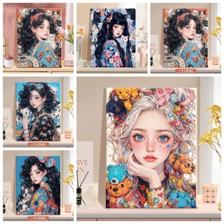 MOZI ✨40 * 50cm / 30 * 40cmtranh số hóa tranh tô màu theo số  tranh sơn dầu số hoá Anime Nhân Vật Kỹ Thuật Số Tranh Sơn Dầu Tự Làm Handmade Giá Trị Cao Tranh Vẽ Tranh Thủ Công Sơn Màu Tranh bộ tô màu theo số