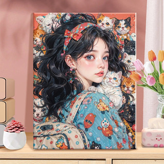 MOZI ✨40 * 50cm / 30 * 40cmtranh số hóa tranh tô màu theo số  tranh sơn dầu số hoá Anime Nhân Vật Kỹ Thuật Số Tranh Sơn Dầu Tự Làm Handmade Giá Trị Cao Tranh Vẽ Tranh Thủ Công Sơn Màu Tranh bộ tô màu theo số