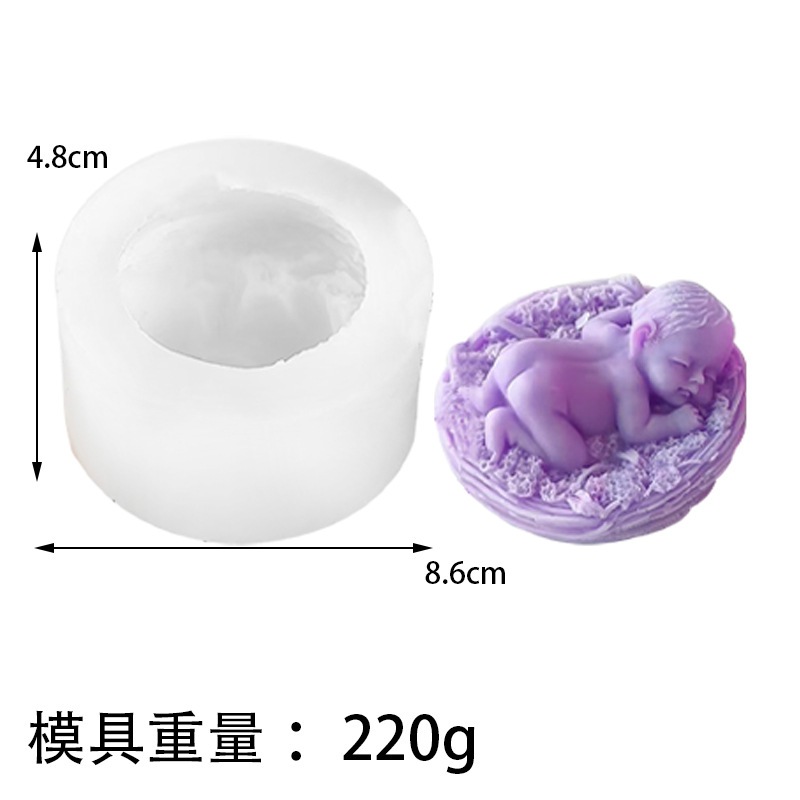 Ngủ Cho Bé Mô Hình Khuôn Silicon Cho Bé Chocolate Fondant Bánh Khuôn Xà Phòng Handmade Khuôn Thơm Nến Khuôn DIY Thạch Cao Thơm Đá Khuôn