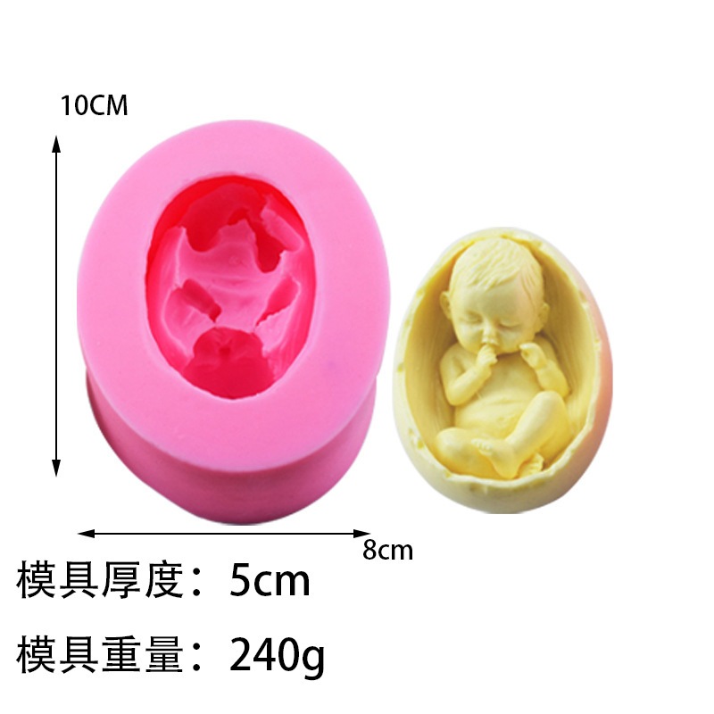 Ngủ Cho Bé Mô Hình Khuôn Silicon Cho Bé Chocolate Fondant Bánh Khuôn Xà Phòng Handmade Khuôn Thơm Nến Khuôn DIY Thạch Cao Thơm Đá Khuôn