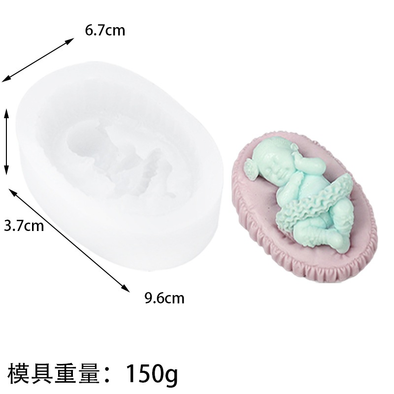 Ngủ Cho Bé Mô Hình Khuôn Silicon Cho Bé Chocolate Fondant Bánh Khuôn Xà Phòng Handmade Khuôn Thơm Nến Khuôn DIY Thạch Cao Thơm Đá Khuôn