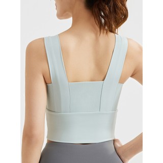 Áo ngực thể thao Tấm lót ngực cố định Chống sốc thoáng khí 82,5% Polyster 17,5% Chất liệu Spandex