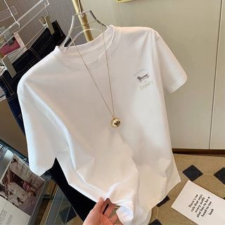 Thương hiệu HIIXIIVI Áo thun Cotton Oversize nữ tay ngắn Baggy Loose Top độc đáo Ootd 2025 Lives