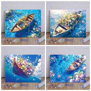 MOZI ✨40 * 50cm / 30 * 40cm tranh số hóa tranh tô màu theo số tranh sơn dầu số hoá Tranh sơn dầu phong cảnh đại dương Tranh sơn dầu kỹ thuật số tự làm đầy Tranh tô màu Tranh thủ công Tranh kỹ thuật số Tranh Acrylic Tranh sơn dầu Tranh trang trí