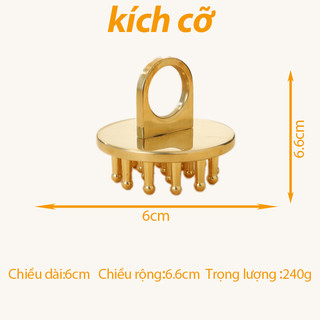 Đồng thau Kinh Tuyến Bàn Chải Đầu Massage Lược Cạo Da Đầu Nhào Bụng Mở Vòng Lưng Đồng Thau Kinh Tuyến Bàn Chải Massage