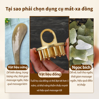 Đồng thau Kinh Tuyến Bàn Chải Đầu Massage Lược Cạo Da Đầu Nhào Bụng Mở Vòng Lưng Đồng Thau Kinh Tuyến Bàn Chải Massage