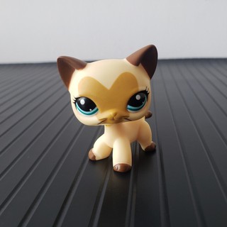 Littlest Pet Shop LPS 3573 Trái Tim Mặt Tan Tóc Ngắn Mèo Nâu Tai Kitty Đồ Chơi