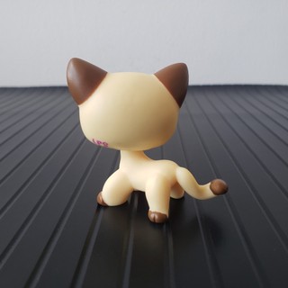 Littlest Pet Shop LPS 3573 Trái Tim Mặt Tan Tóc Ngắn Mèo Nâu Tai Kitty Đồ Chơi
