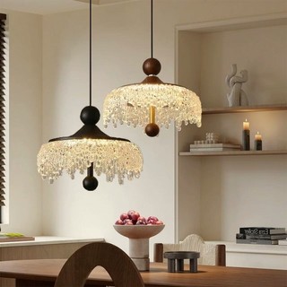 AIMI Đèn chùm pha lê Retro Trang trí nội thất LED Acrylic Phòng ngủ Đèn đầu giường Phòng ăn Đèn nhà bếp Thanh treo đèn