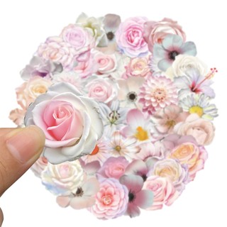 Bộ 50 Hoa Hồng Đẹp PET Miếng Dán Chống Thấm Nước Chống Dầu Trong Suốt Miếng Dán DIY Sách Điện Thoại