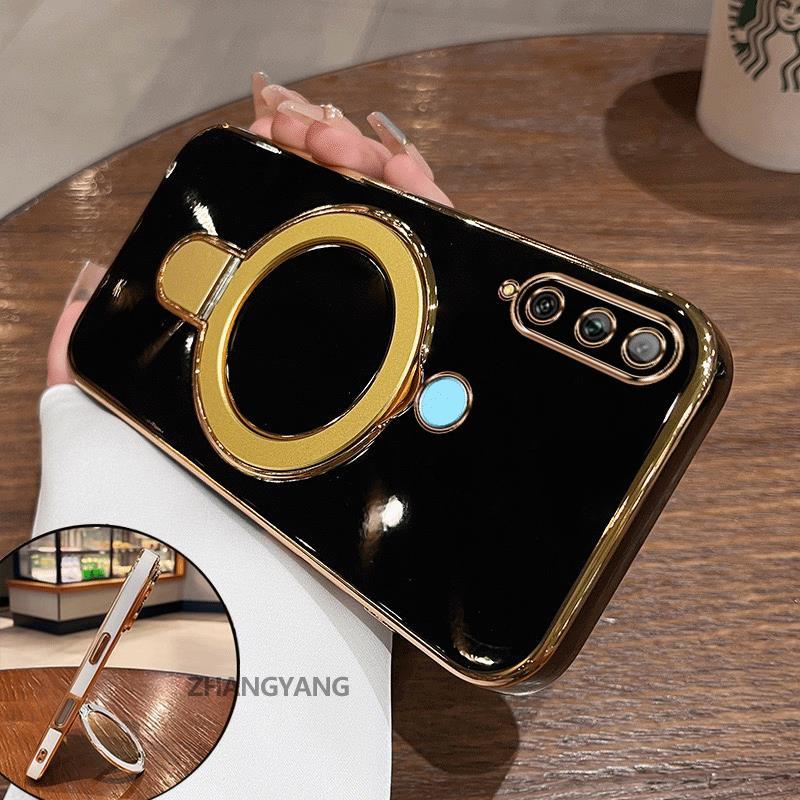 Ốp Lưng Cho Huawei y6p y9 prime 2019 y9s Vỏ Điện Thoại Silicon Chống Sốc Thẩm Mỹ Thiết Kế Mới Rỗng Giá Đỡ Điện Thoại Với Kết Cấu Kim Loại