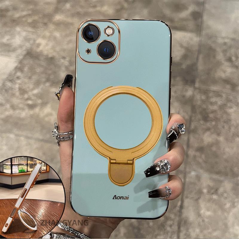 Ốp Lưng Cho Tecno Spark Go 1 Spark Go 2025 Vỏ Điện Thoại Silicon Chống Sốc Thẩm Mỹ Thiết Kế Mới Rỗng Giá Đỡ Điện Thoại Với Kết Cấu Kim Loại