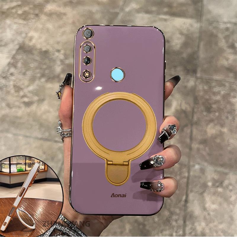 Ốp Lưng Cho Moto G8 PLAY G8 PLUS Vỏ Điện Thoại Silicon Chống Sốc Thẩm Mỹ Thiết Kế Mới Rỗng Giá Đỡ Điện Thoại Với Kết Cấu Kim Loại