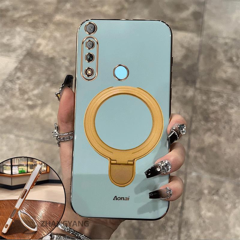 Ốp Lưng Cho Moto G8 PLAY G8 PLUS Vỏ Điện Thoại Silicon Chống Sốc Thẩm Mỹ Thiết Kế Mới Rỗng Giá Đỡ Điện Thoại Với Kết Cấu Kim Loại