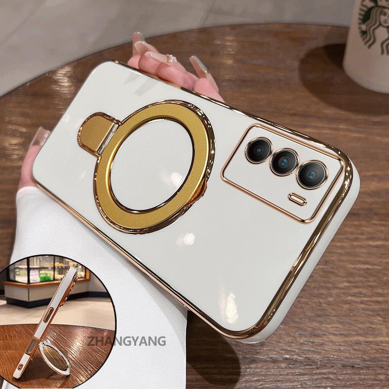Ốp Lưng Cho OPPO reno 12 5G reno 12 Pro 5G Vỏ Điện Thoại Silicon Chống Sốc Thẩm Mỹ Thiết Kế Mới Rỗng Giá Đỡ Điện Thoại Với Kết Cấu Kim Loại