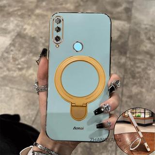 Ốp Lưng Cho Huawei y6p y9 prime 2019 y9s Thẩm Mỹ Thiết Kế Mới Mạ Điện Silicon TPU Vỏ Điện Thoại Với Giá Đỡ Điện Thoại Đa Năng Dành Cho Bé Gái Và Bé Trai