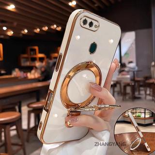 Ốp Lưng Cho OPPO A5S A12 A7 F9 Thẩm Mỹ Thiết Kế Mới Vỏ Điện Thoại TPU Silicon Mạ Điện Với Giá Đỡ Điện Thoại Đa Năng Dành Cho Bé Gái Và Bé Trai