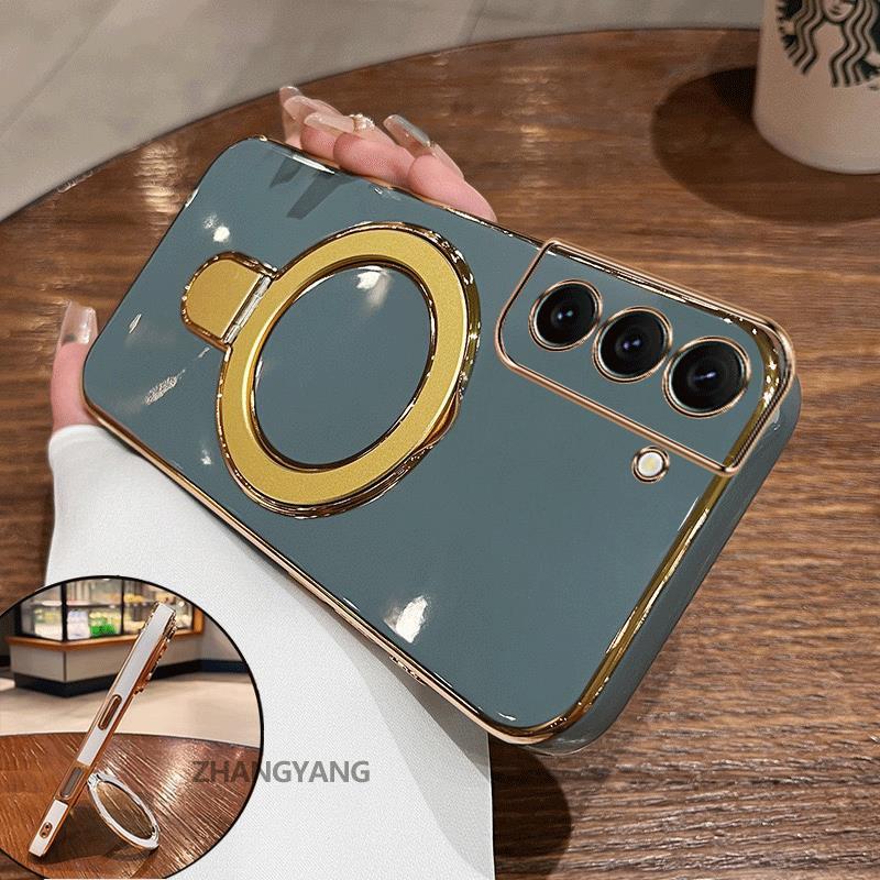 Ốp Lưng Dành Cho Samsung S22 S22 PLUS S22 ULTRA Vỏ Điện Thoại Silicon Chống Sốc Thẩm Mỹ Thiết Kế Mới Rỗng Giá Đỡ Điện Thoại Với Kết Cấu Kim Loại
