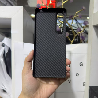 Ốp Điện Thoại Aramid Sợi Carbon Thật Cho Sony Xperia 1 VII 7th 1 VI 6th Matte Cứng Siêu Mỏng Chống Sốc Ốp Lưng Vỏ