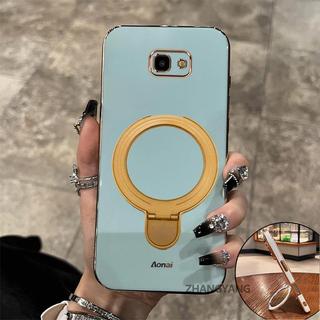 Ốp Lưng Dành Cho Samsung J7 PRIME J4 Plus J4 PRIME J5 PRIME Thẩm Mỹ Thiết Kế Mới Vỏ Điện Thoại TPU Silicon Mạ Điện Với Giá Đỡ Điện Thoại Đa Năng Dành Cho Bé Gái Và Bé Trai