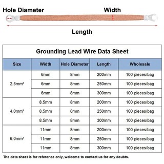 5 / 10 Chiếc Gounding Dây Dẫn Đồng Clad Nhôm Bím Dây Span Cáp Cầu Nối Đất Dẫn Dây Kết Nối