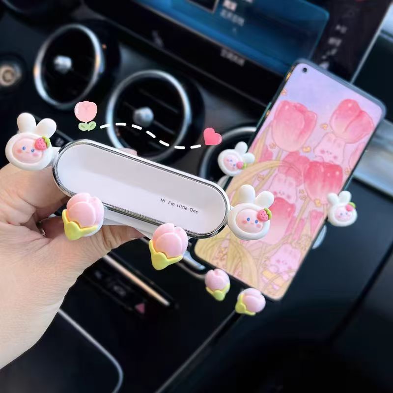 Giá đỡ điện thoại ô tô 2026 Phim hoạt hình mới Air Vent Mount Giá đỡ có thể điều chỉnh đa năng cho điều hướng di động