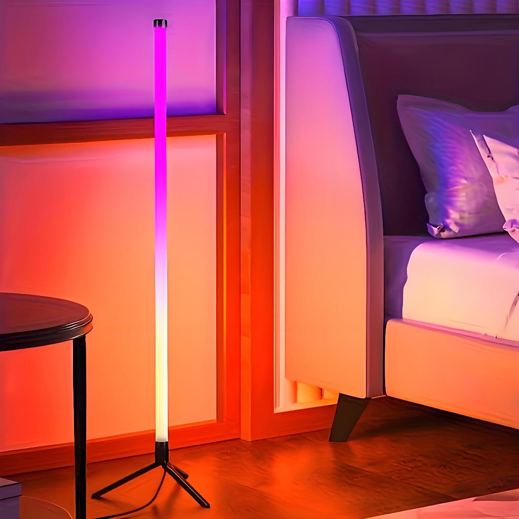 Đèn sàn ba chân có điều khiển từ xa, đèn đứng có đèn Led Rgb, thích hợp cho phòng chơi game, phòng ngủ, phòng khách Đèn ngủ không khí trang trí phòng khách