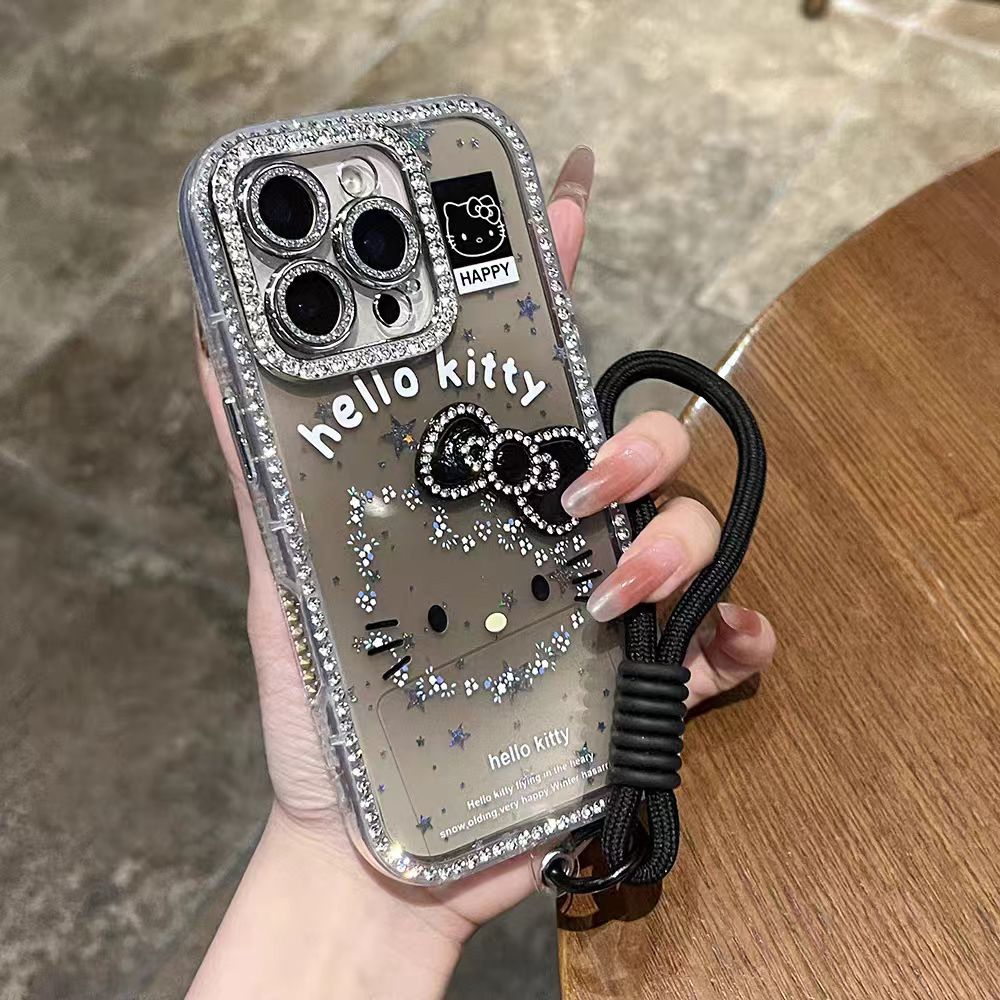 Ốp lưng cứng KT đính kim cương tương thích cho 11 12 pro max 13 pro max 14 pro max 15 pro max 16 pro max