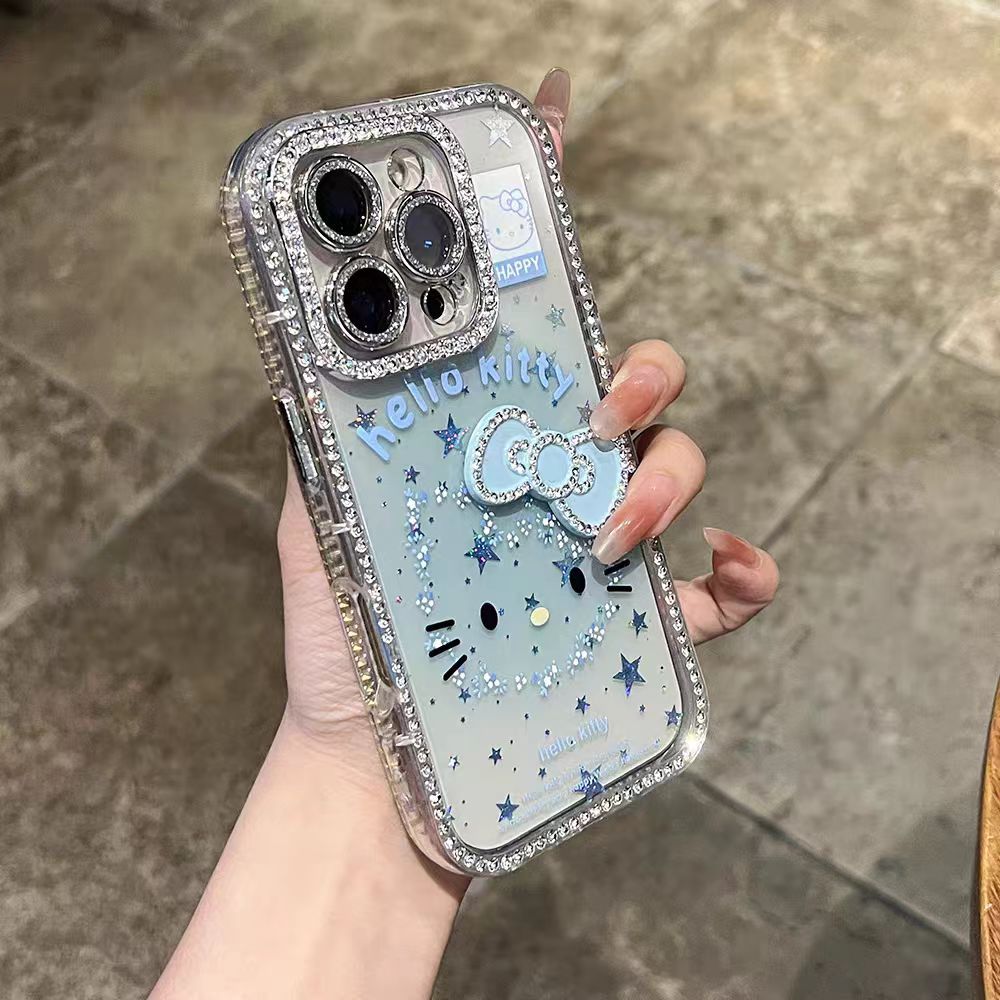 Ốp lưng cứng KT đính kim cương tương thích cho 11 12 pro max 13 pro max 14 pro max 15 pro max 16 pro max 17 pro max