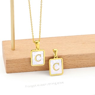 Thép không gỉ Vuông 26 Chữ Mặt Dây Chuyền Trang Sức Tự Làm Vòng Cổ Vòng Tay Phụ Kiện Vàng 18k Quyến Rũ