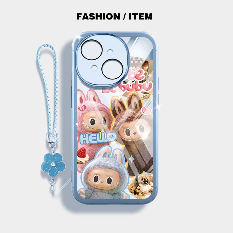 Ốp Điện Thoại YBD Cho Tecno Spark Go 1S Spark Go 1 2024 ITEL A50C A06 Tecno POP 9 KL4h Spark Go 2025 Labubububu Họ Dệt Hoa Dây Treo