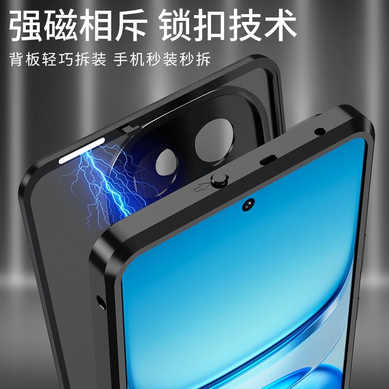 Cao Cấp Cho VIVO IQOO Z10 Turbo Pro / Y300 GT Y300GT Ốp Điện Thoại Chống Sốc Hợp Kim Nhôm Khung Kim Loại Mặt Sau Mờ