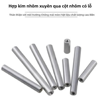 Đai ốc dài M5 Cột kết nối cột nhôm tròn Cột Hợp kim nhôm Cột trên cùng Cột hai đầu kéo dài ren trong kép