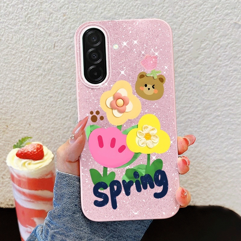 Vỏ Cặp Đôi YBD Cho Samsung Galaxy A17 A56 A36 A26 A55 A35 A25 A54 A34 5G 4G Ốp Điện Thoại Vui Nhộn Sinh Nhật Bó Hoa Vui Nhộn