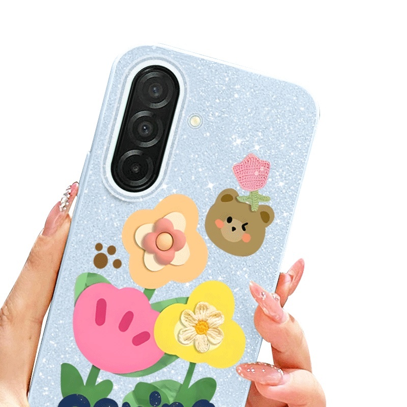 Vỏ Cặp Đôi YBD Cho Samsung Galaxy A17 A56 A36 A26 A55 A35 A25 A54 A34 5G 4G Ốp Điện Thoại Vui Nhộn Sinh Nhật Bó Hoa Vui Nhộn