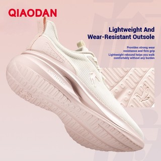 Qiaodan Giày chạy bộ nữ Lưới thoáng khí Đế mềm thấm sốc nhẹ QXB022252221R