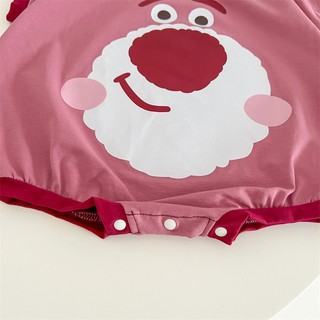 Bộ áo liền quần mùa hè Cotton thoải mái cho bé trai bé gái hoạt hình dễ thương (0-24 tháng)
