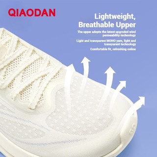 Qiaodan Light 5.0 LITE Giày chạy bộ nữ thoáng khí Lưới nhẹ thấm hút sốc QXB022252212R
