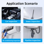 CENGIMO 180° Ống nội soi lái kép Full HD Camera nội soi cho hệ thống thoát nước gia đình Kiểm tra an ninh gia đình Động cơ bảo trì ô tô Carbon Nạp xi lanh Phát hiện đường ống — ảnh 3