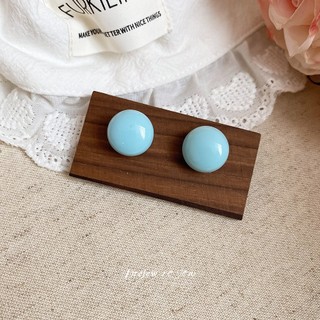 DREJEW 925Silver kim màu đậu doodle bông tai độc đáo khí chất đa năng bông tai tươi và ngọt ngào