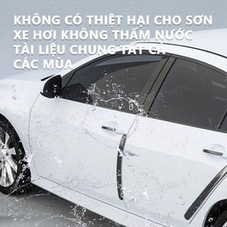 SEAMETAL 4 Dây cản cửa ô tô mở rộng Dải bảo vệ cơ thể màu đen Chống trầy xước & Chống trầy xước Dải bảo vệ trang trí cơ thể