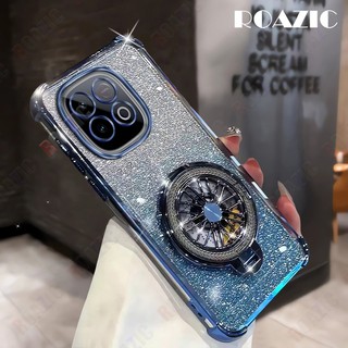 Xoay Thiết Kế Con Quay Giá Đỡ Ốp Lưng Điện Thoại Tương Thích Cho IQOO Z10 Turbo / Z10 Turbo Pro Sáng Tạo Sang Trọng Mạ Flash Chuyển Đổi Lấp Lánh Silicon Mềm TPU Chống Rơi Vỏ Bảo Vệ SSF03