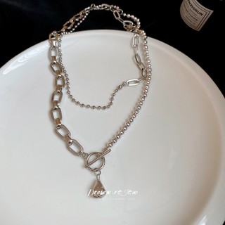 DREZEW Vòng cổ mặt dây chuyền thả nước cổ điển Châu Âu và Mỹ khí chất nhẹ sang trọng chuỗi xương đòn cao cấp Vòng cổ thời trang cá nhân