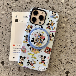 Ốp bảo vệ toàn màn hình họa tiết Mickey dễ thương hai trong một cho iPhone 11 12promax 13 pro 15pro 15promax 14 14promax 14pro 16 pro max 16 plus ốp lưng hai trong một