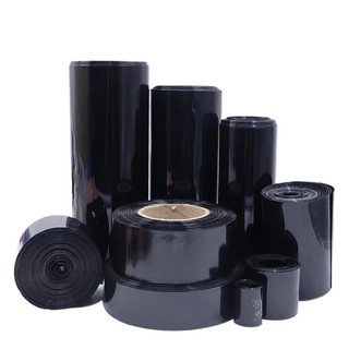 Đen 18650 Pin Lipo PVC Heat Shrink Tube Pack 7mm ~ 300mm Chiều Rộng Màng Cách Nhiệt Bọc Vỏ lithium Vỏ Cáp