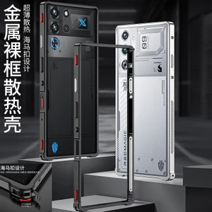 Ốp lưng kim loại tản nhiệt chất lượng cao cho Nubia Redmagic 10 Air 9 9S 10S Pro Plus Pro + 5G Vỏ hợp kim nhôm Khung kim loại Vỏ thiết kế khóa an toàn