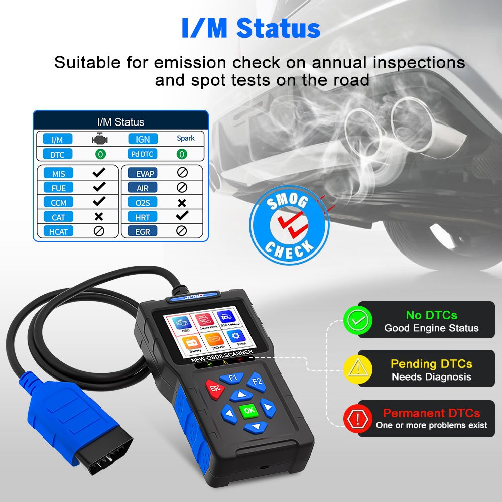 【Tiếng Việ】2 trong 1 JFIND JF700 PRO Máy quét OBD2 trên ô tô Kiểm tra hiệu suất PIN cho Honda Yamaha Động cơ Động cơ Đầu đọc mã lỗi Công cụ chẩn đoán ô tô Máy phân tích động cơ ô tô Máy kiểm tra sẵn sàng I / M