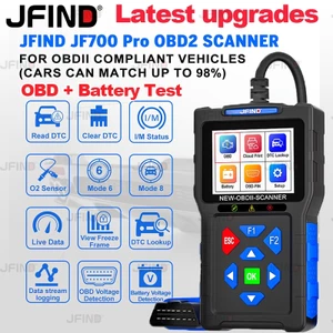 【Tiếng Việ】2 trong 1 JFIND JF700 PRO Máy quét OBD2 trên ô tô Kiểm tra hiệu suất PIN cho Honda Yamaha Động cơ Động cơ Đầu đọc mã lỗi Công cụ chẩn đoán ô tô Máy phân tích động cơ ô tô Máy kiểm tra sẵn sàng I / M