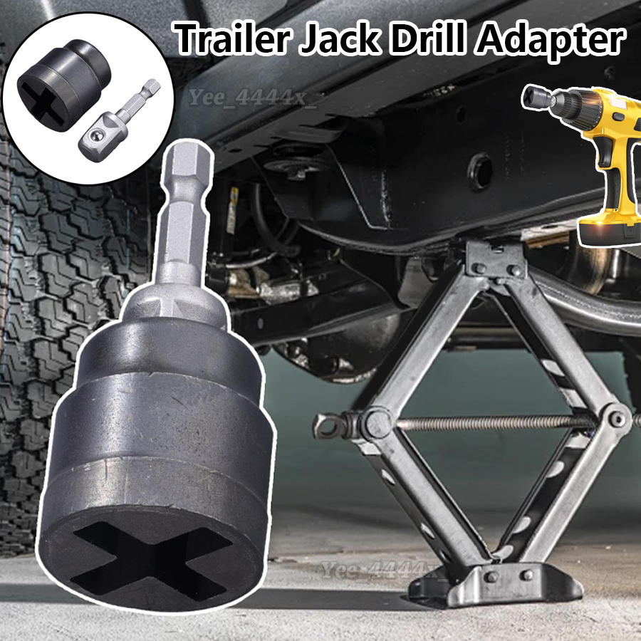 RV San Bằng Kéo Jack Ổ Cắm Máy Khoan Adapter Tự Động Sửa Chữa Phụ Kiện Cho Xưởng Nhà Để Xe Trailer RV greiwe2vn